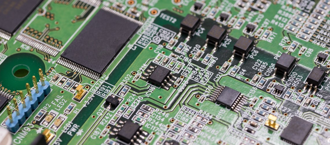 Aerial view of students working around a table