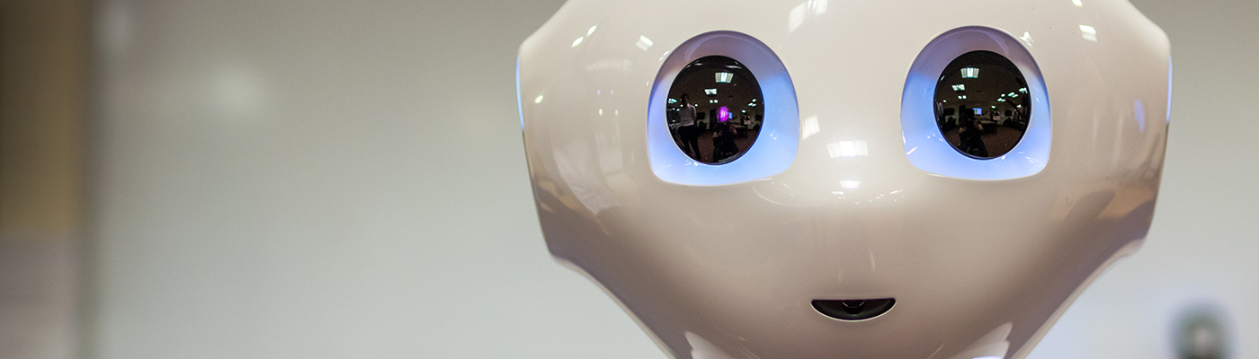 Close up of Pepper the robot